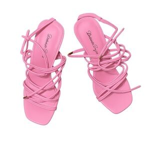 Pink Strappy Sandals